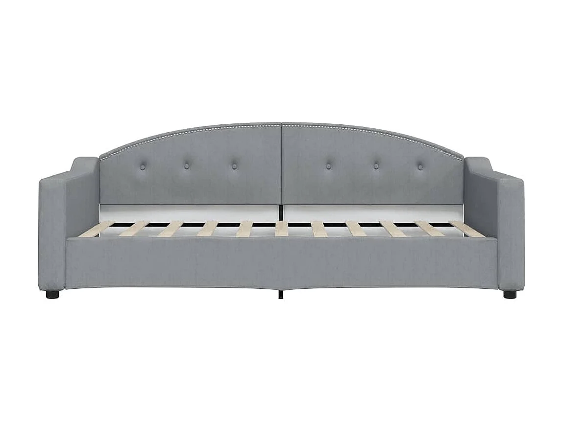 Lit-90x190 cm de repos gris clair tissu EGGB33206
