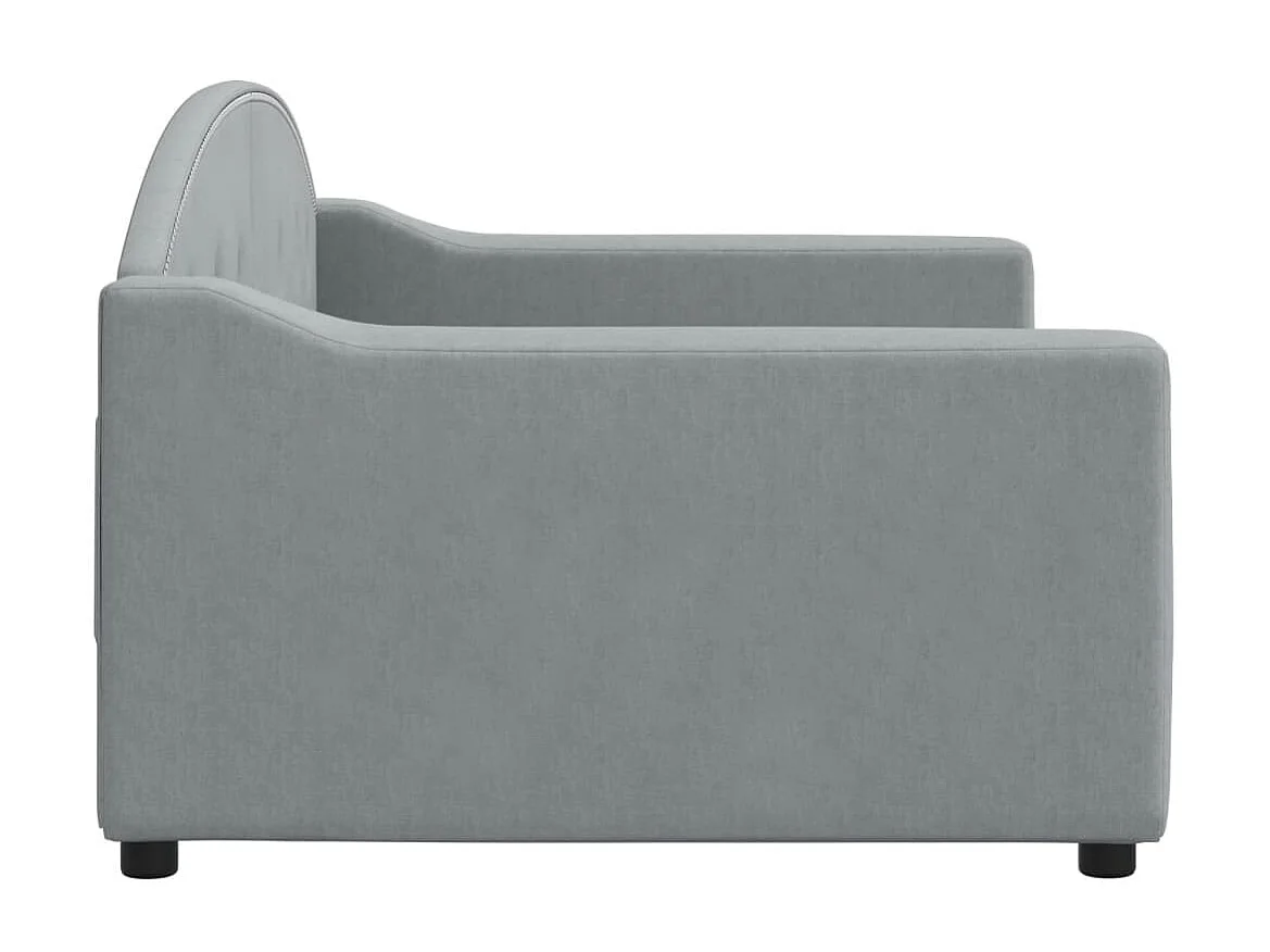 Lit-90x190 cm de repos gris clair tissu EGGB33206