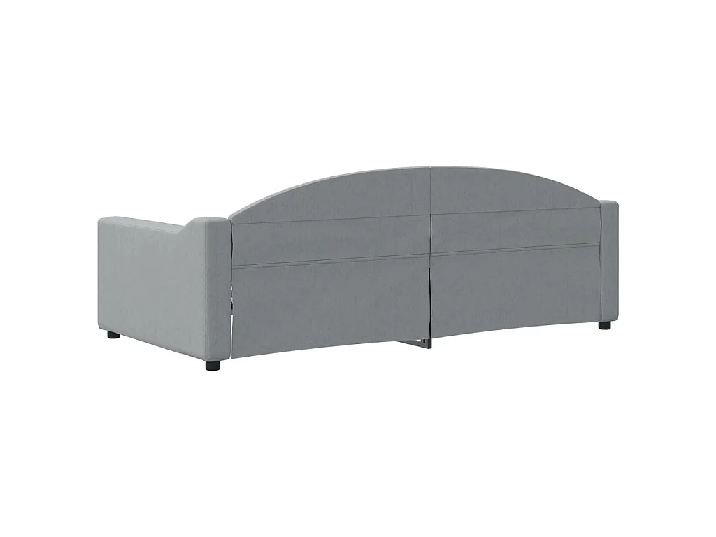 Lit-90x190 cm de repos gris clair tissu EGGB33206