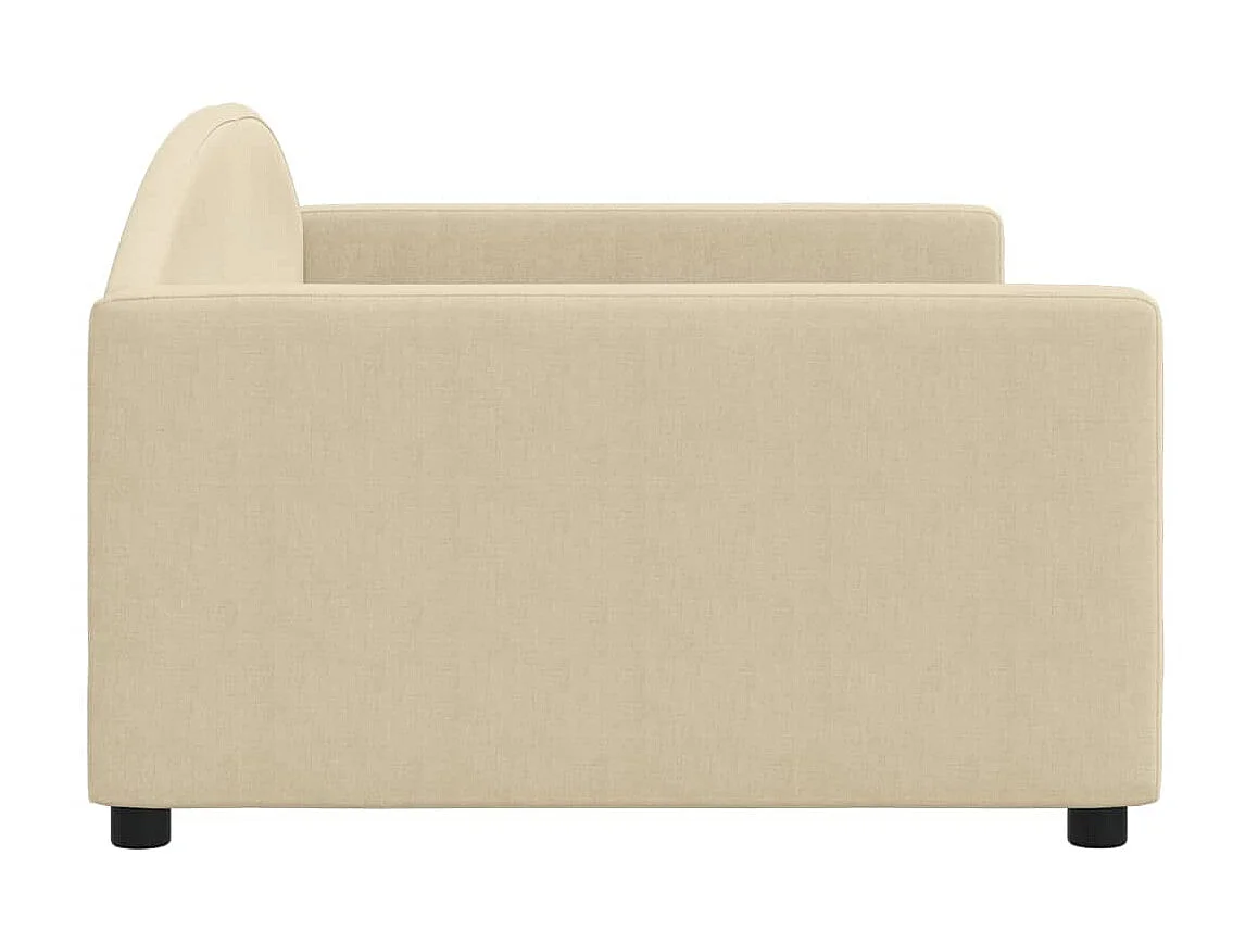 Sofá-cama 100x200 cm tecido cor creme PT480968