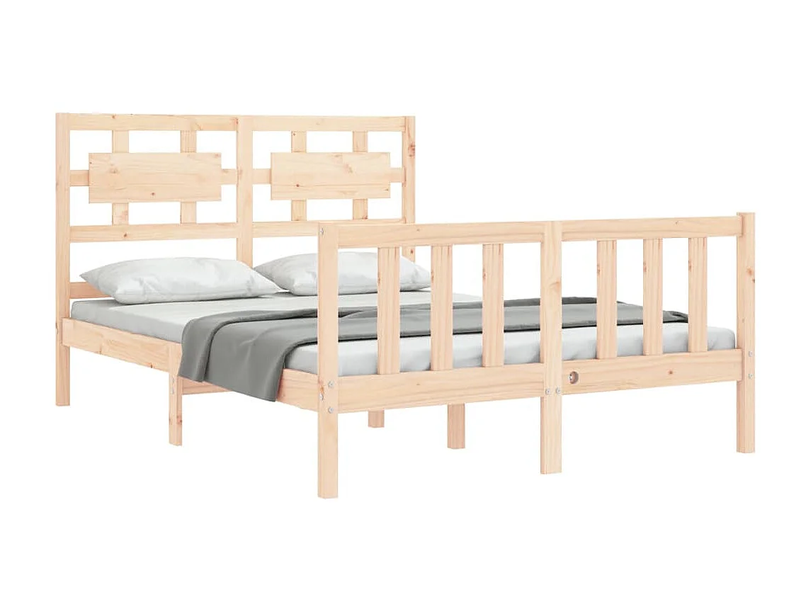 Lit-120x200 cm avec tête de lit bois massif EGGB51164