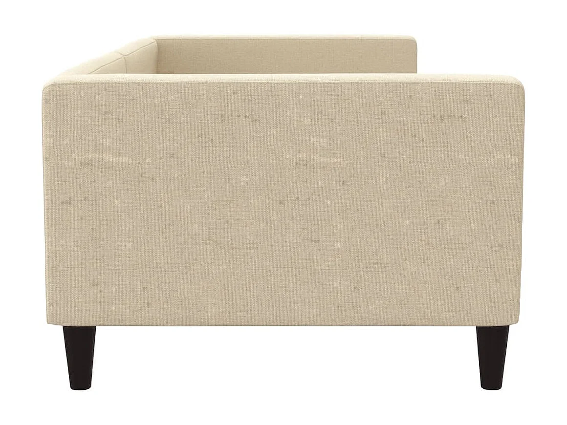 Lit-90x200 cm de repos crème tissu EGGB50340