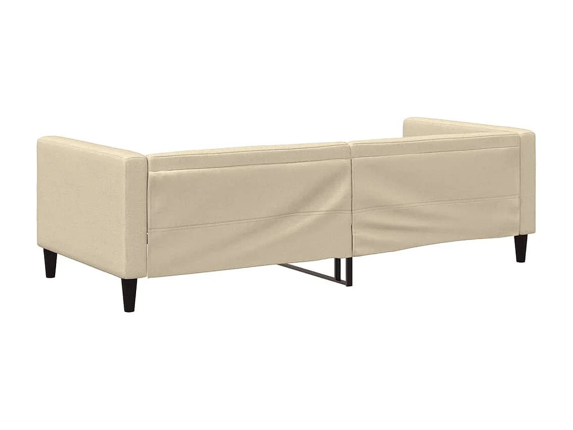 Lit-90x200 cm de repos crème tissu EGGB50340