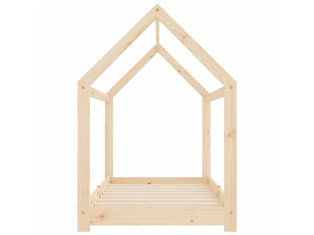 Lit-80x160 cm d'enfant Bois de pin massif EGGB87871