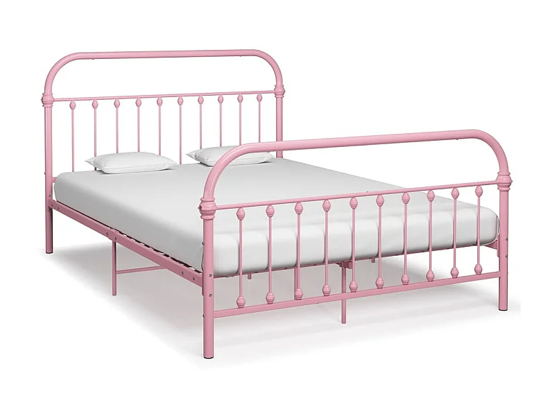 Cama 120x200 cm metal rosa PT594253