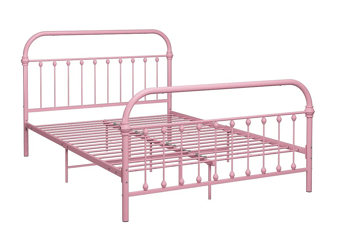 Cama 120x200 cm metal rosa PT594253
