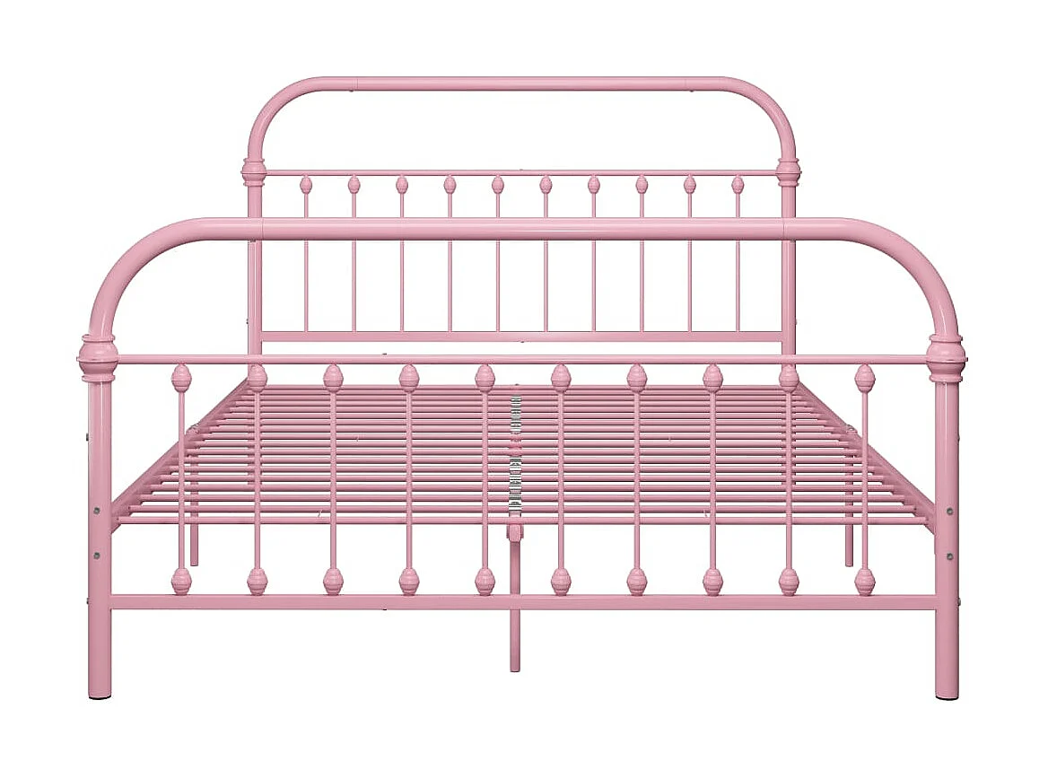 Cama 120x200 cm metal rosa PT594253