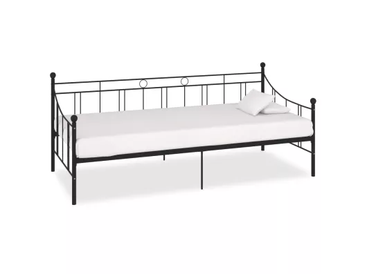 Kauf Unique Tagesbett,Sofabett-Rahmen Schwarz Metall 90×200 cm -gkd90976