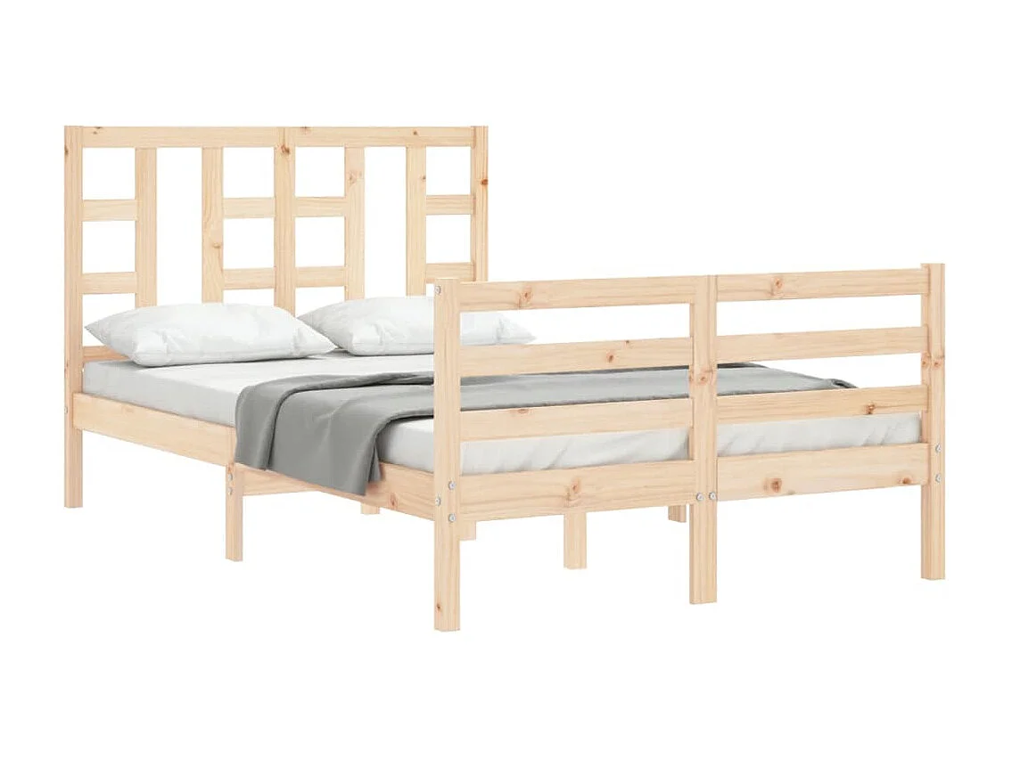 Lit-120x190 cm avec tête de lit petit double bois massif EGGB84376