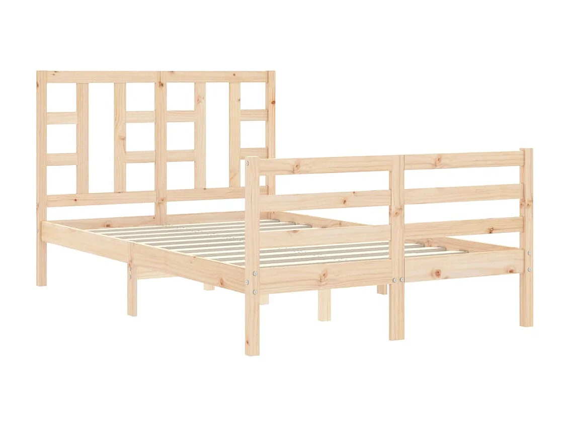 Cama de casal c/ cabeceira madeira maciça PT354608