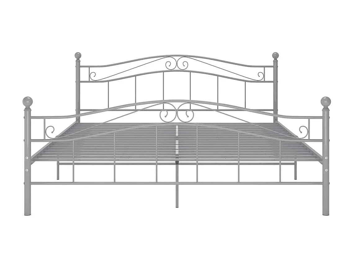 Lit-140x200 cm Gris Métal EGGB30999