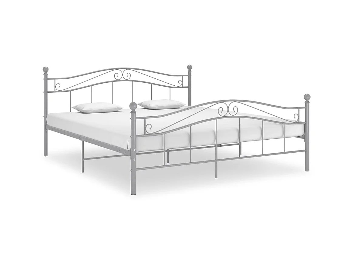 Lit-140x200 cm Gris Métal EGGB30999