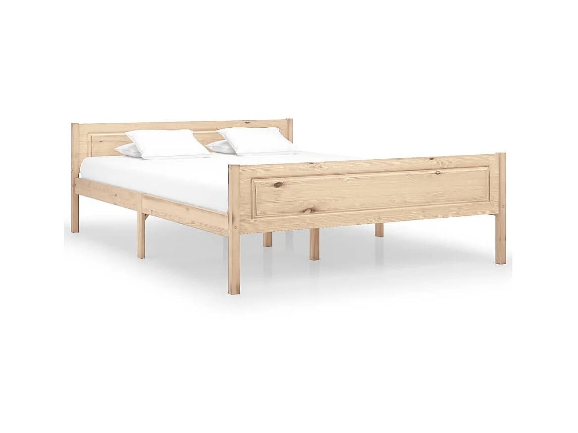 Lit-140x200 cm Bois de pin massif EGGB88640