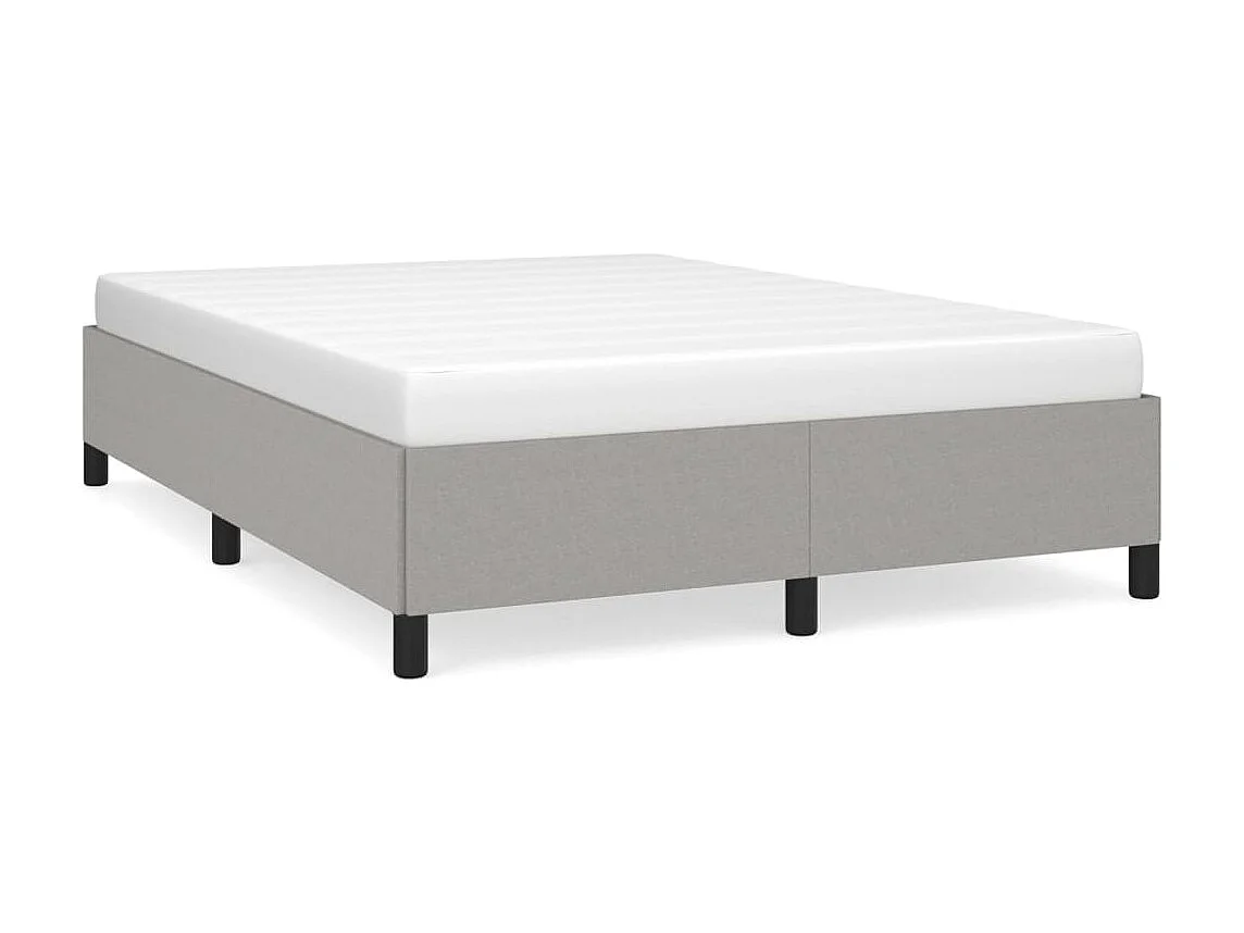 Cama 140x190 cm tecido cinza-claro PT258947