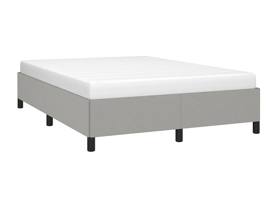 Cama 140x190 cm tecido cinza-claro PT258947
