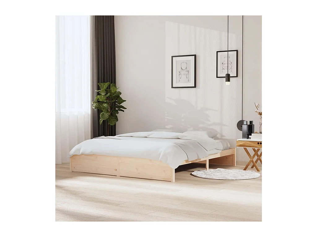 Cama 180x200 cm madera maciza ES48431