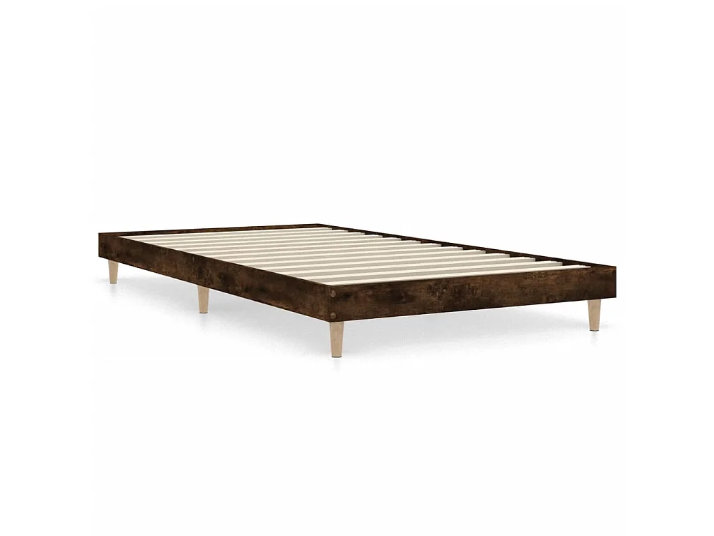 Cama 75x190 cm madera de ingeniería roble ahumado ES84969