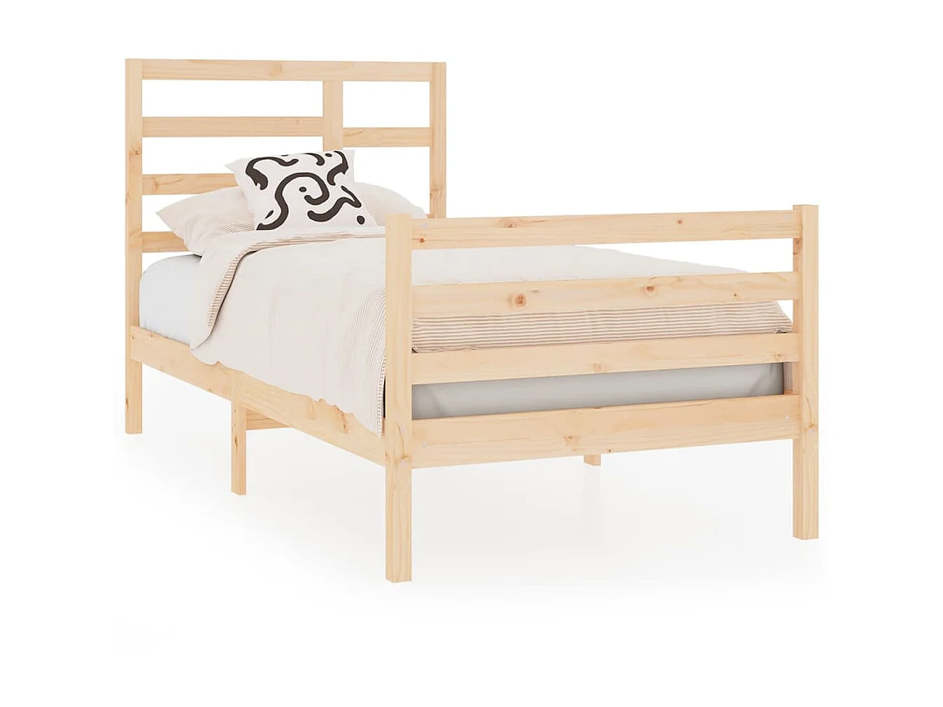 Lit-90x190 cm bois massif simple EGGB53297