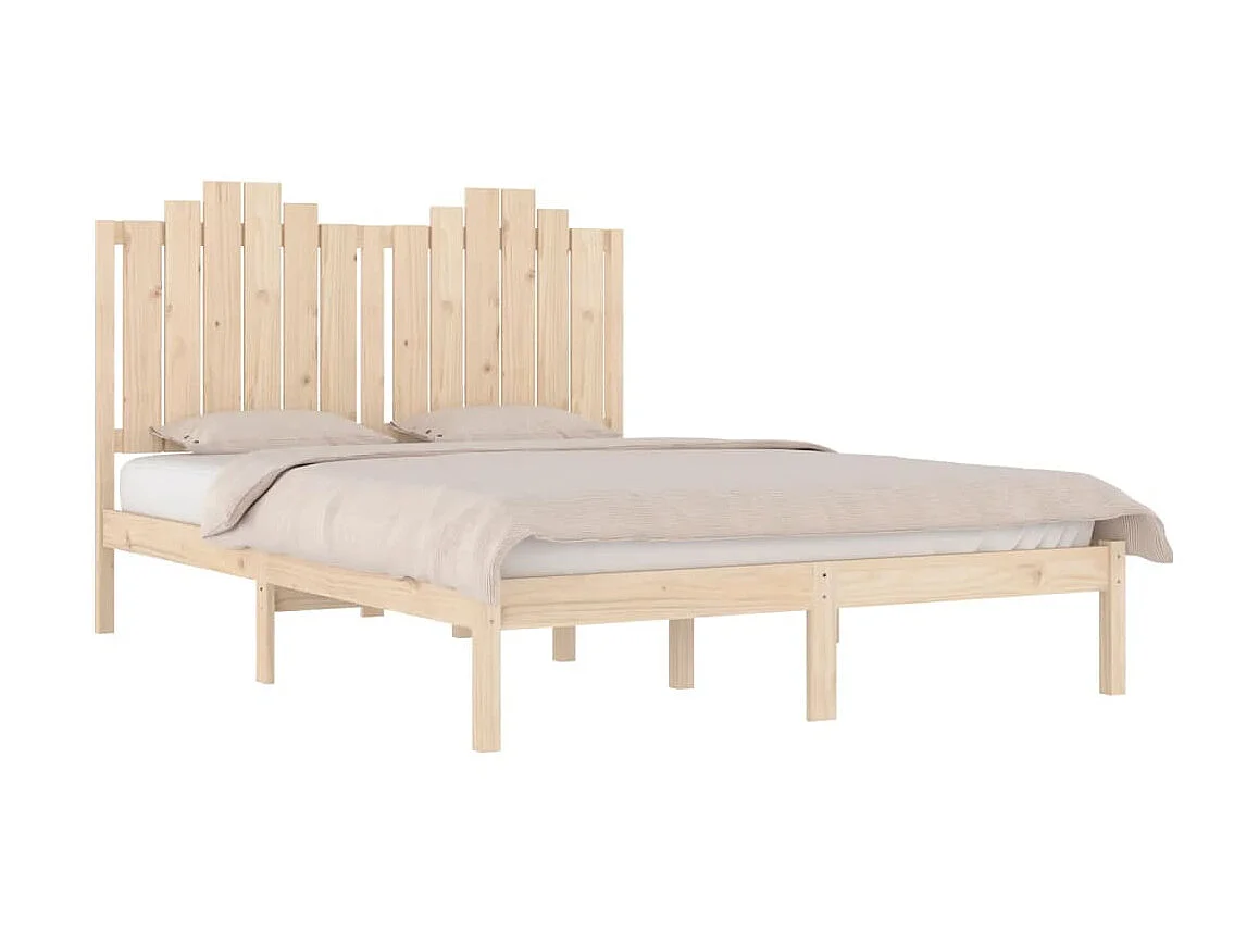 Lit-140x200 cm Bois de pin massif EGGB32135