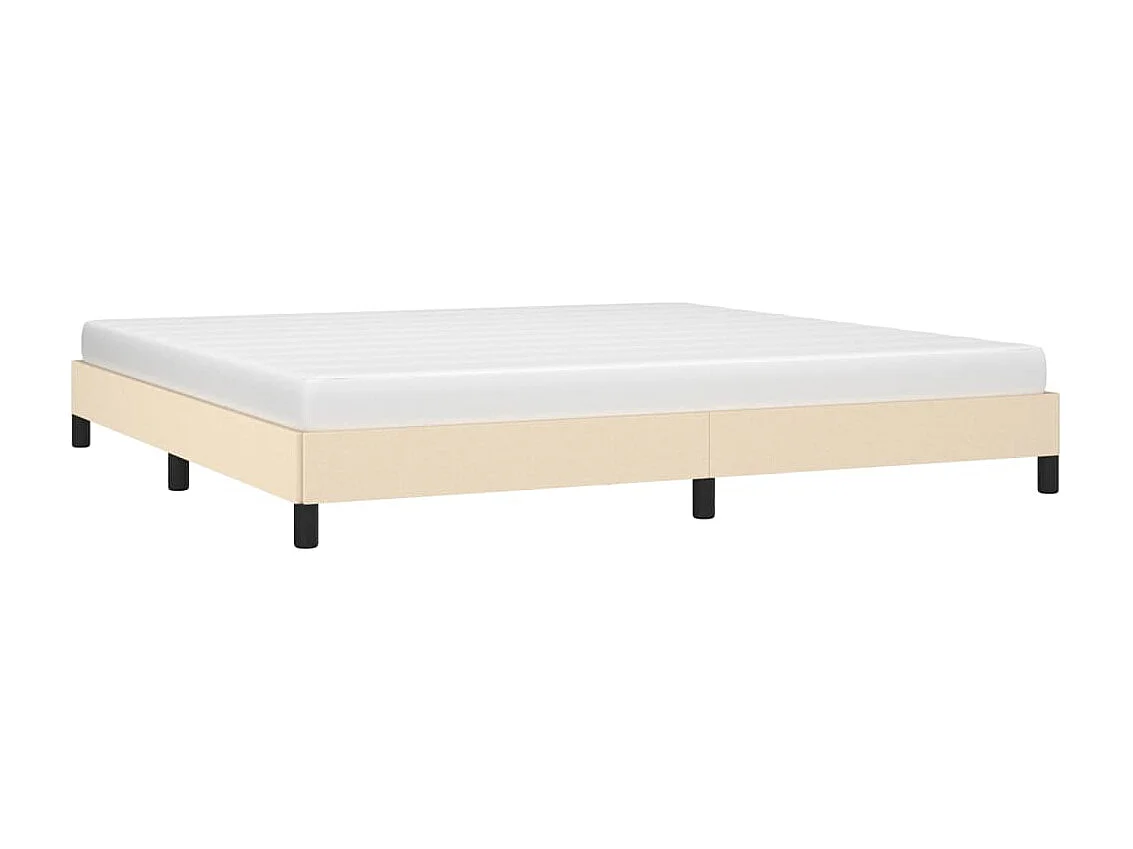 Lit-200x200 cm Crème Tissu EGGB28455