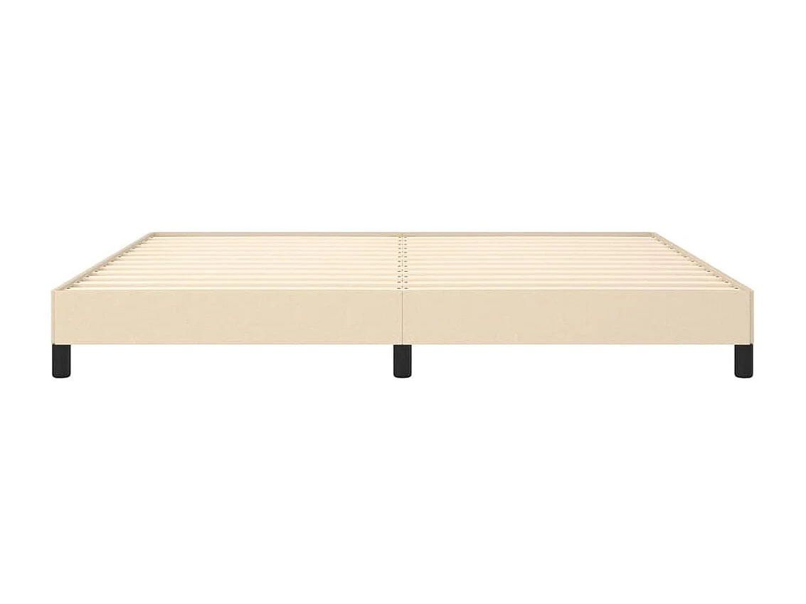 Lit-200x200 cm Crème Tissu EGGB28455