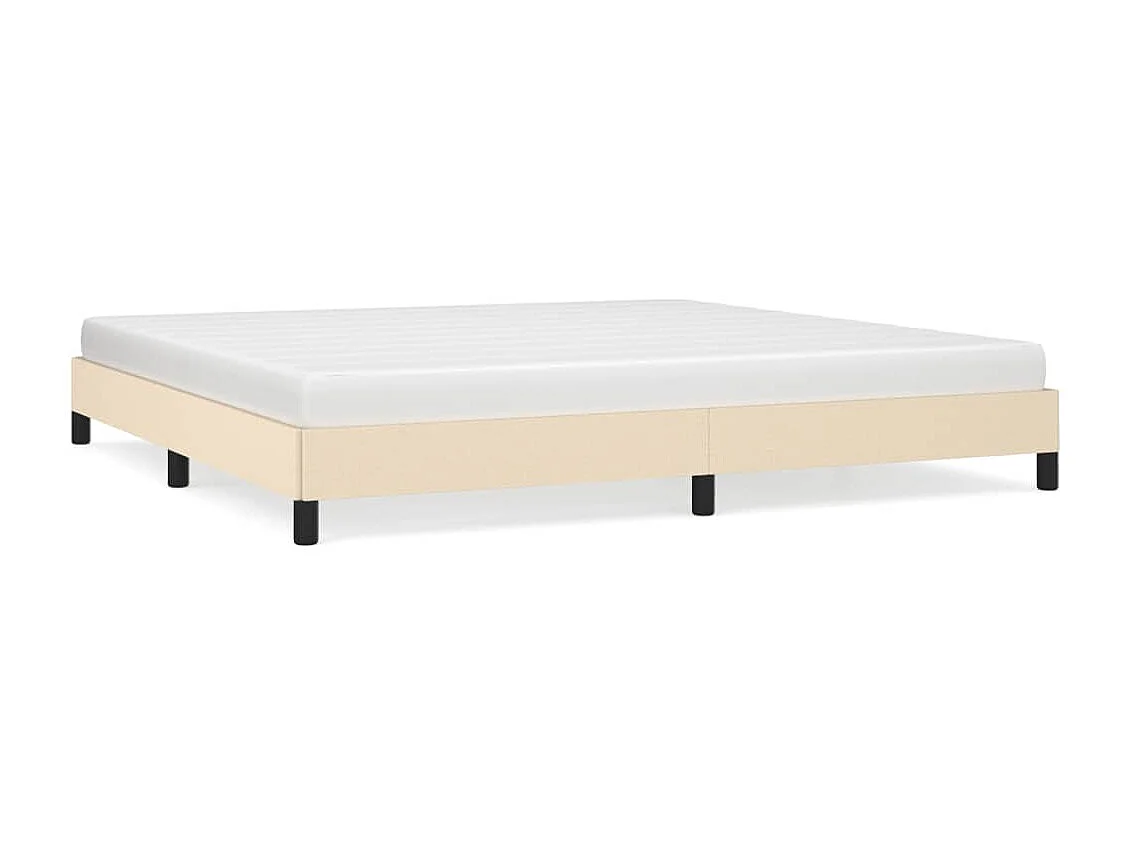 Lit-200x200 cm Crème Tissu EGGB28455