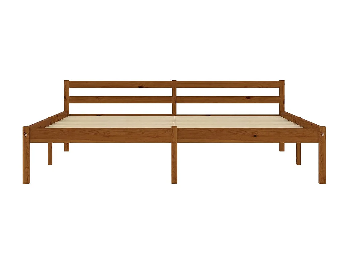 Bedframe massief grenenhout honingbruin 160x200 cm NL90711