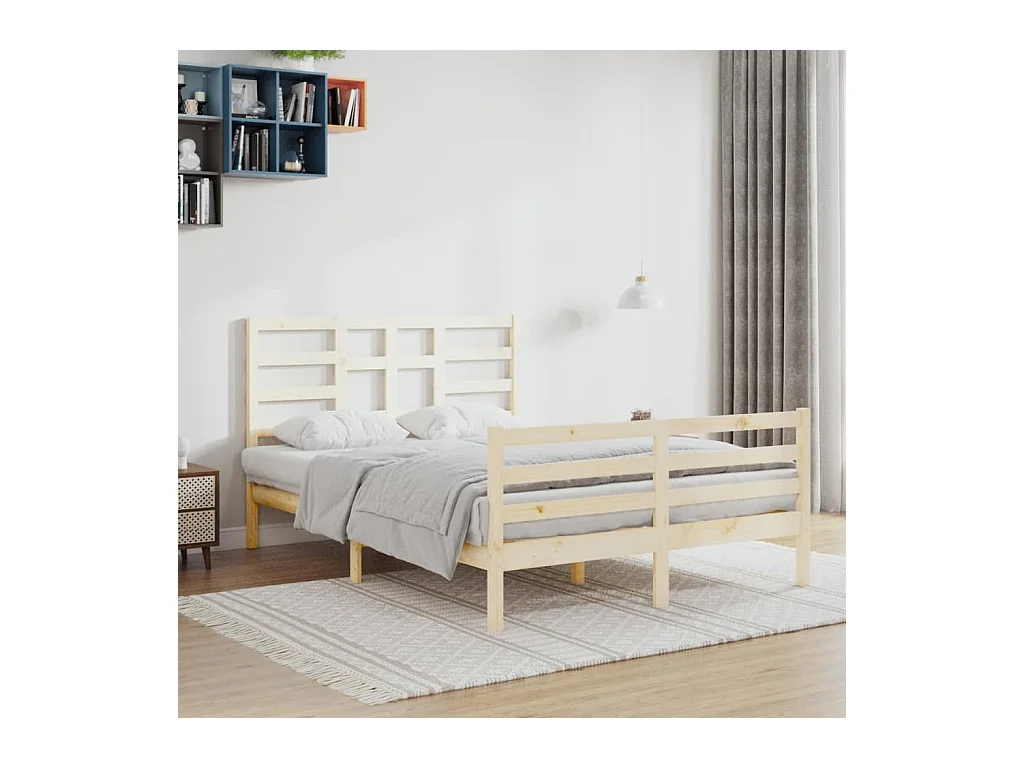 Lit-140x200 cm Bois massif EGGB46928