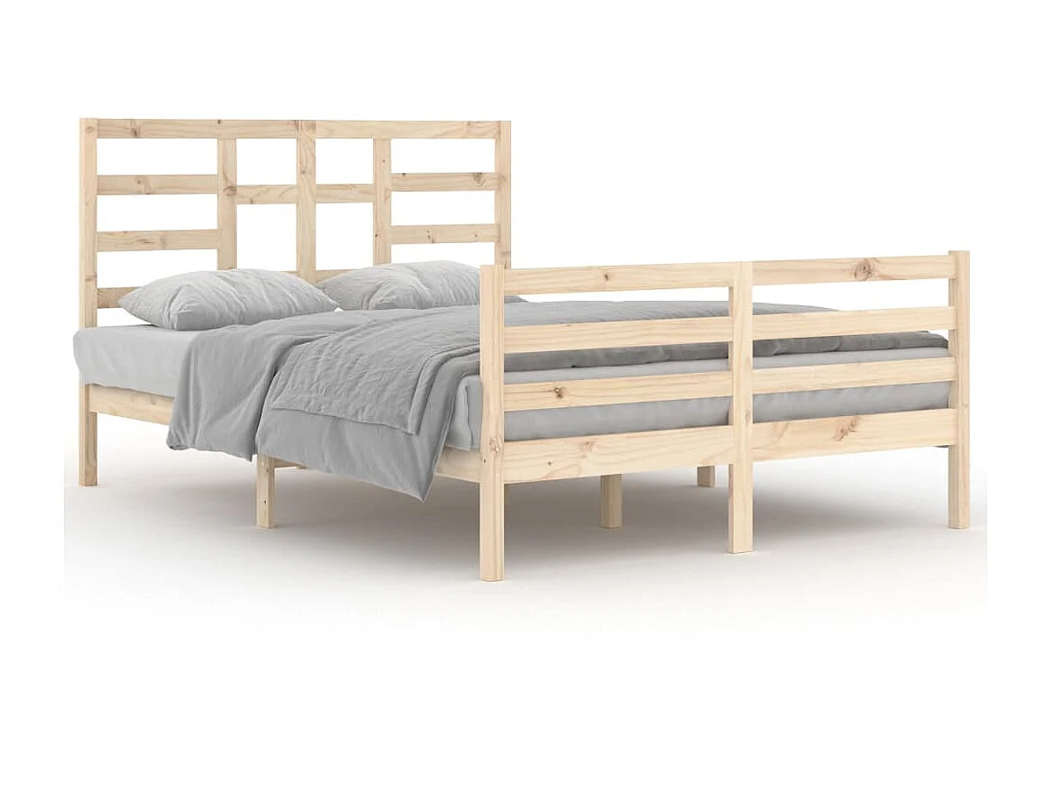 Lit-140x200 cm Bois massif EGGB46928