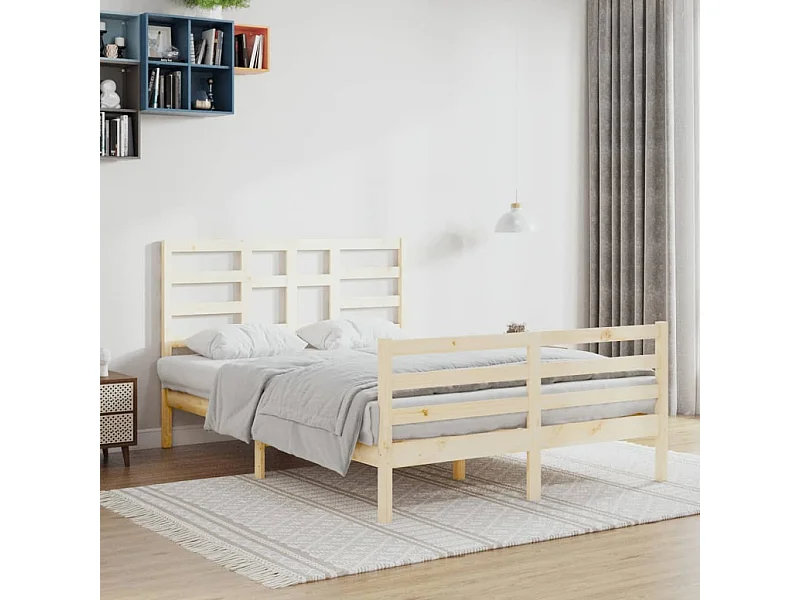 Cama 140x200 cm madera maciza ES60523