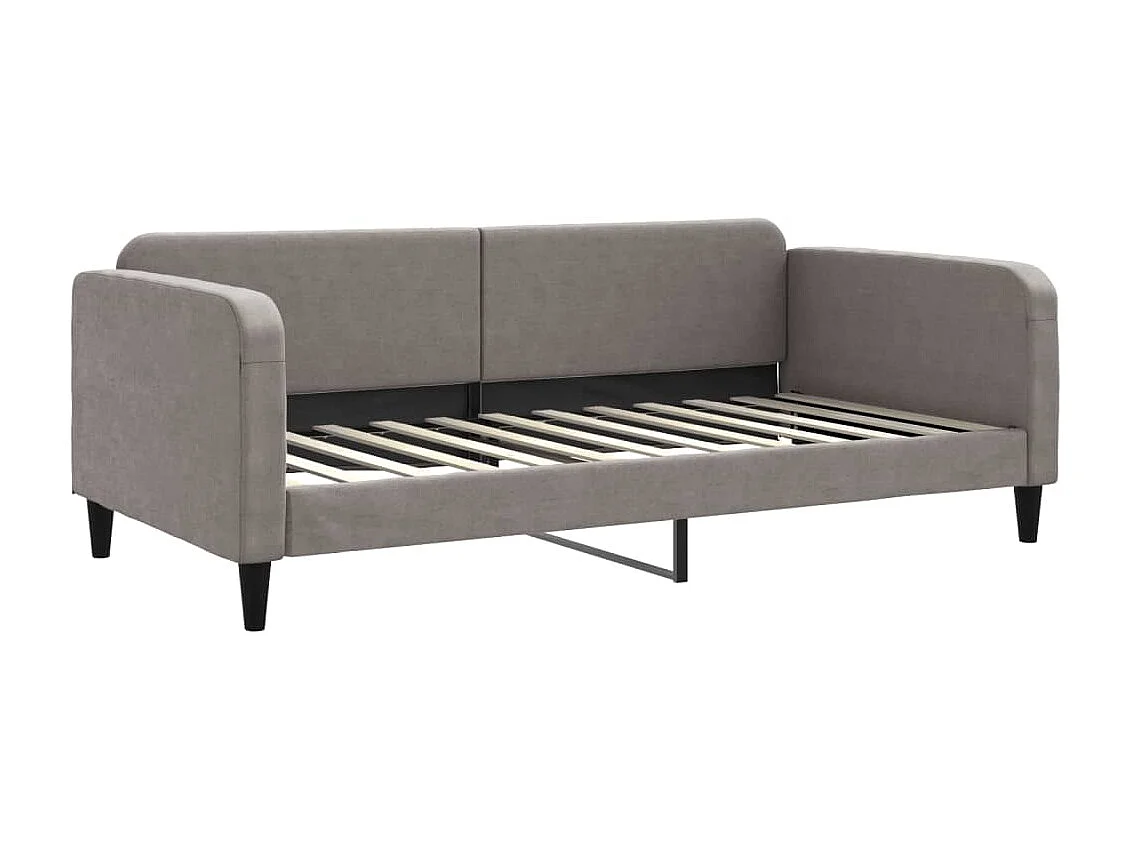 Lit-100x200 cm de repos taupe tissu EGGB57409