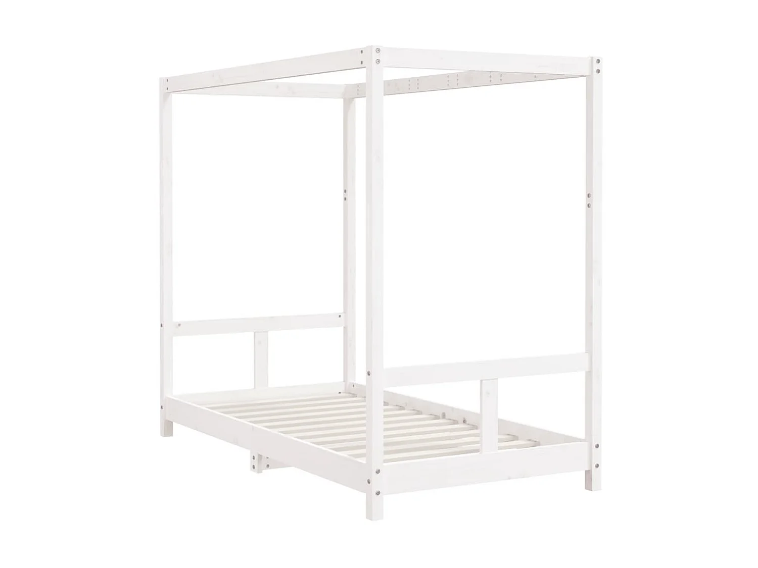 Cama infantil 80x160 cm pinho maciço branco PT716897