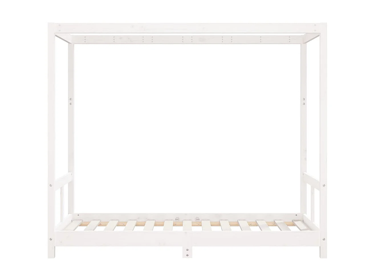 Kinderbedframe 80x160 cm massief grenenhout wit NL52288