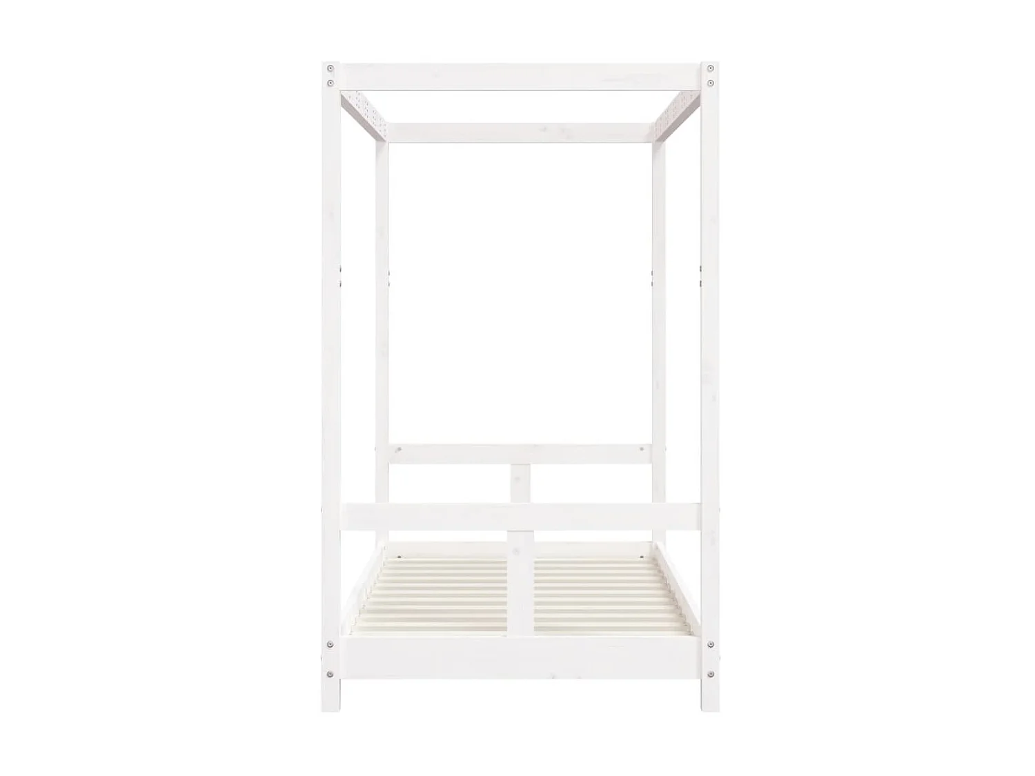 Kinderbedframe 80x160 cm massief grenenhout wit NL52288