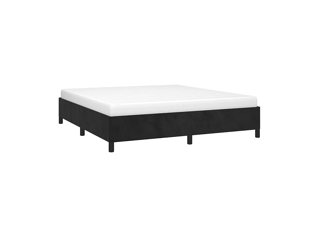 Cama 180x200 cm de terciopelo gris claro ES67077