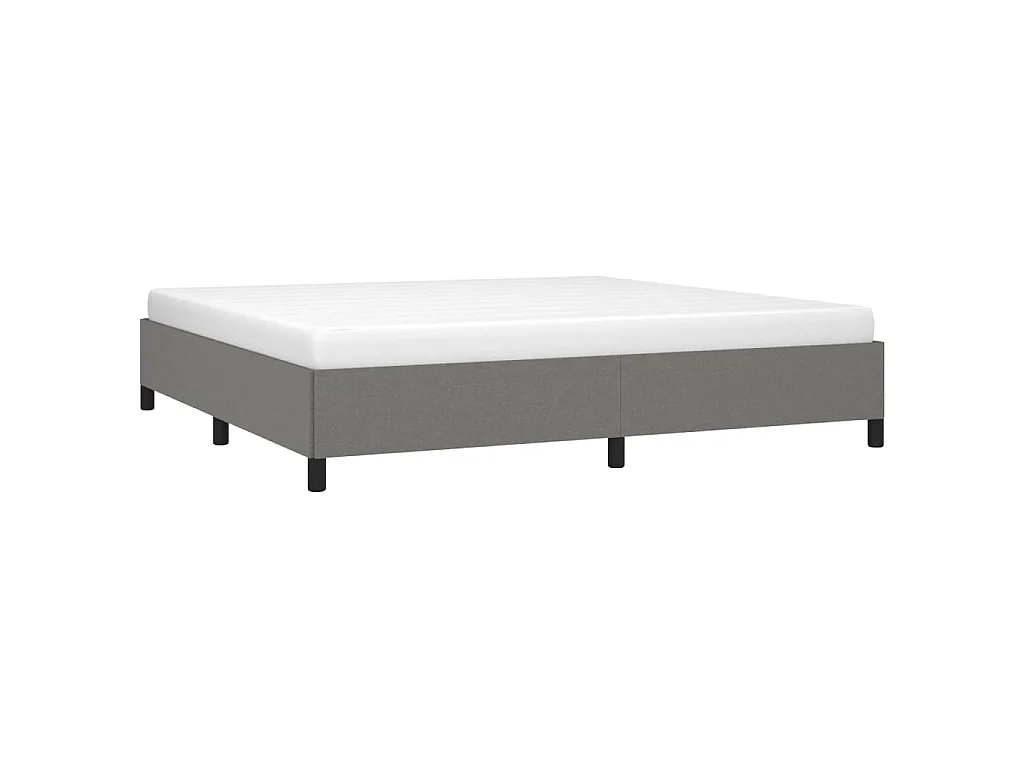 Cama tecido cinzento-escuro 200x200 cm PT588707