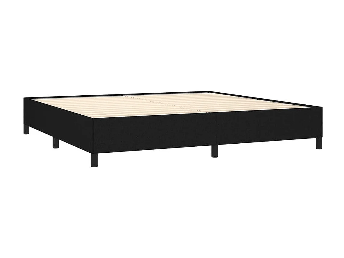 Lit-200x200 cm Noir Tissu EGGB72081