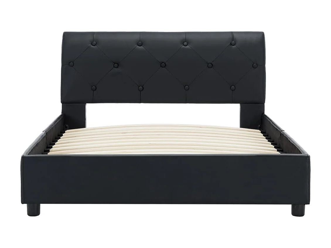 Lit-100x200 cm Noir Similicuir EGGB16836