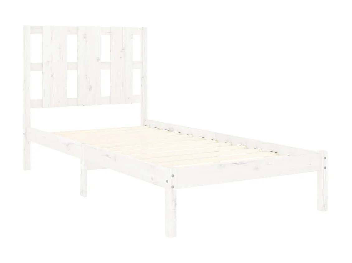 Cama 90x200 cm madera maciza de pino blanco ES97150
