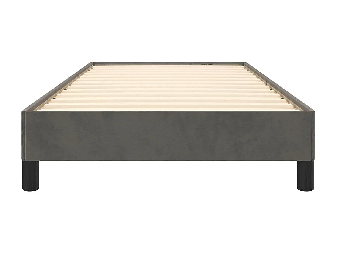 Lit-100x200 cm Gris foncé Velours EGGB30816