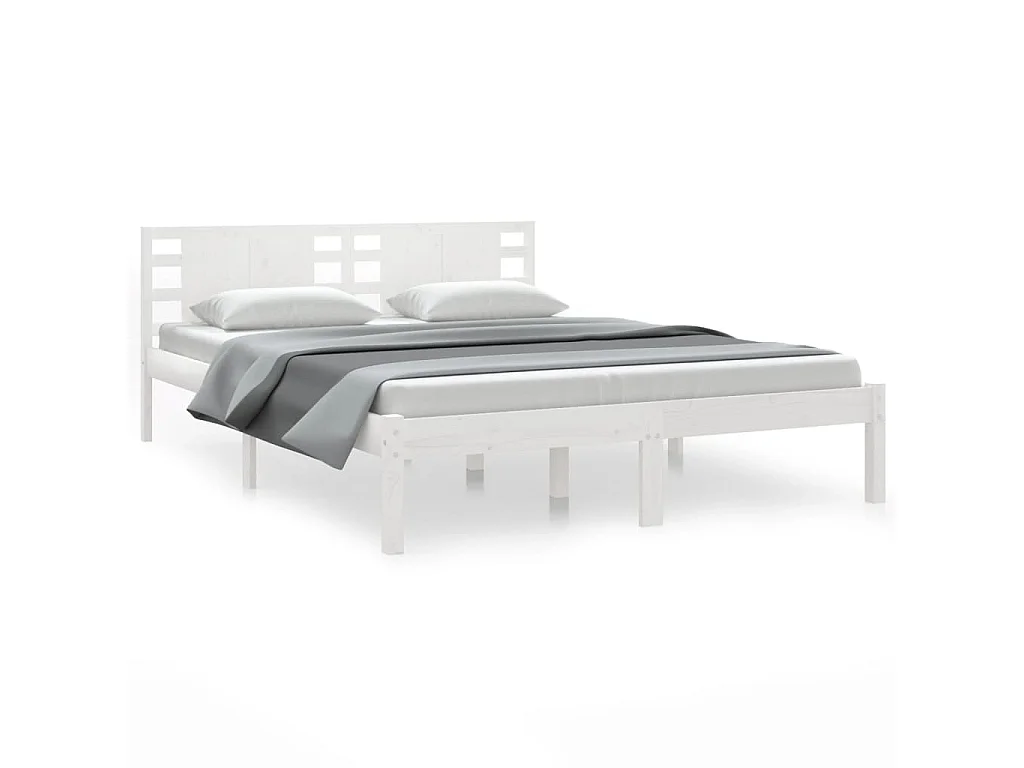 Bedframe massief grenenhout wit 120x200 cm NL44178
