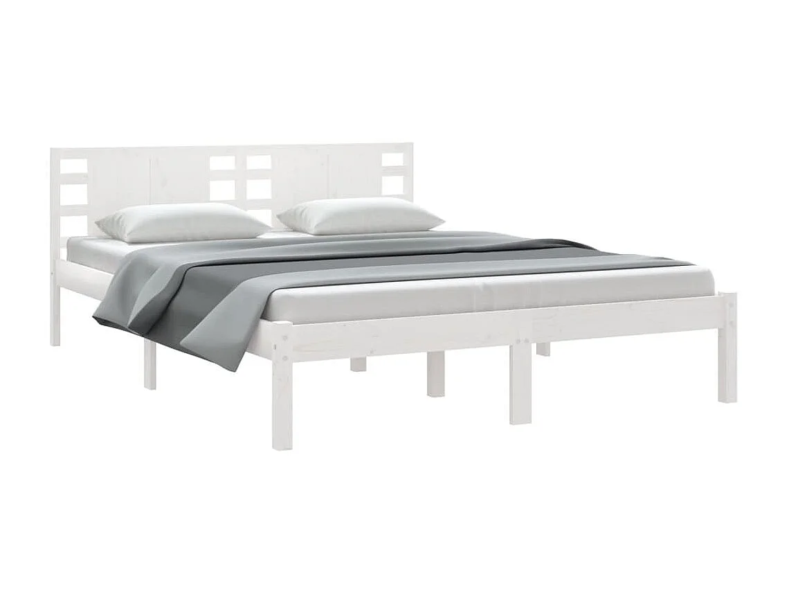Bedframe massief grenenhout wit 120x200 cm NL44178