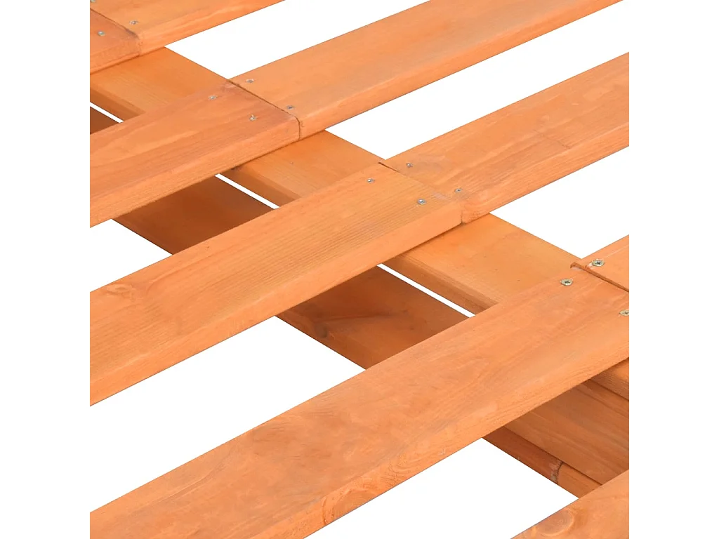 Lit-160x200 cm de palette Marron Bois de pin massif EGGB44777