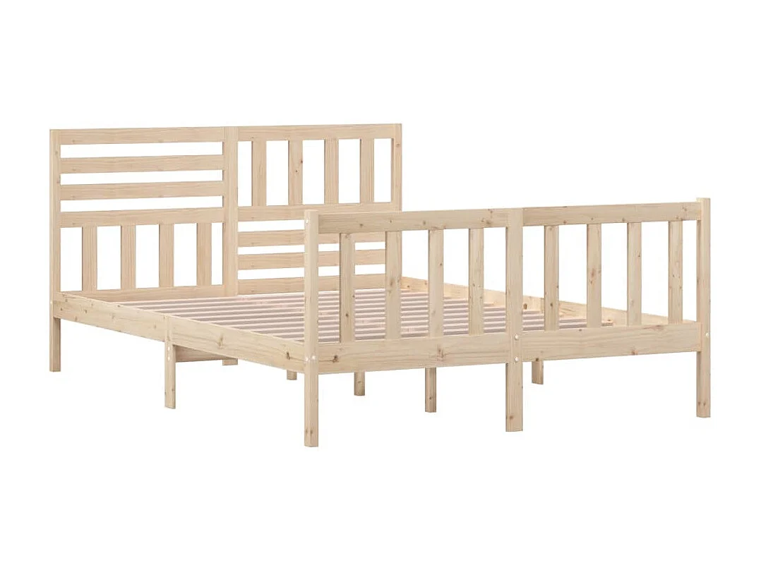 Lit-140x200 cm Bois massif EGGB94814