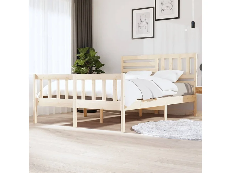 Cama 140x200 cm de madera maciza ES61762