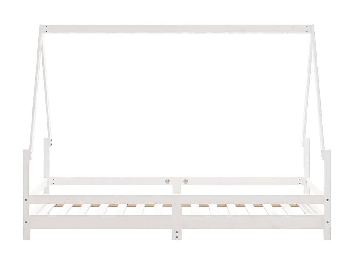 Lit-90x190 cm pour enfants blanc bois de pin massif EGGB80713