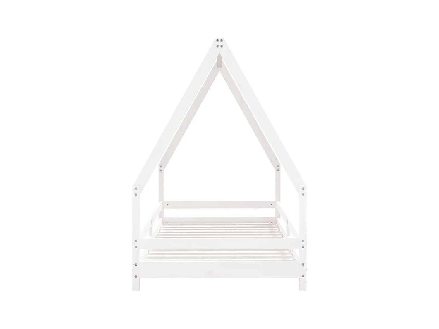 Lit-90x190 cm pour enfants blanc bois de pin massif EGGB80713