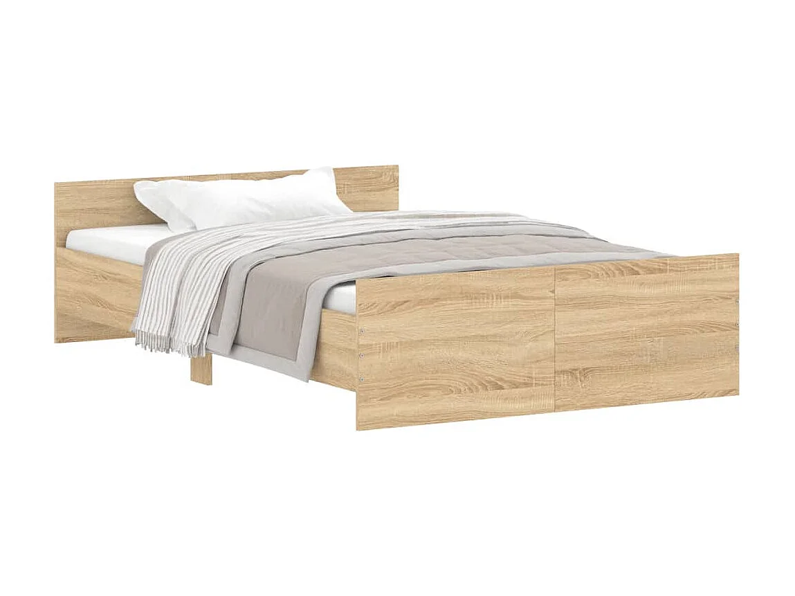 Lit-120x190 cm tête de lit et pied de lit chêne sonoma EGGB43380