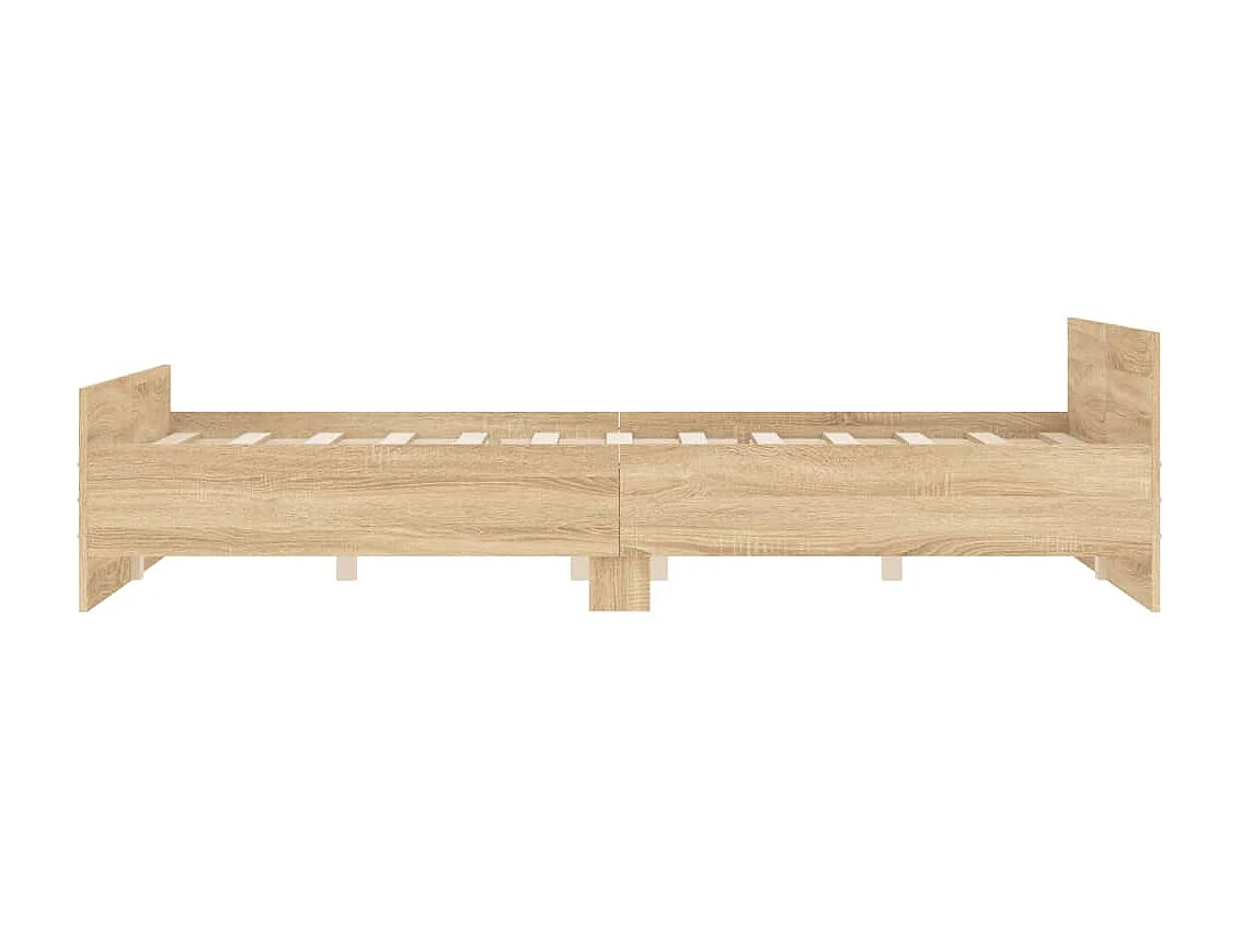 Lit-120x190 cm tête de lit et pied de lit chêne sonoma EGGB43380