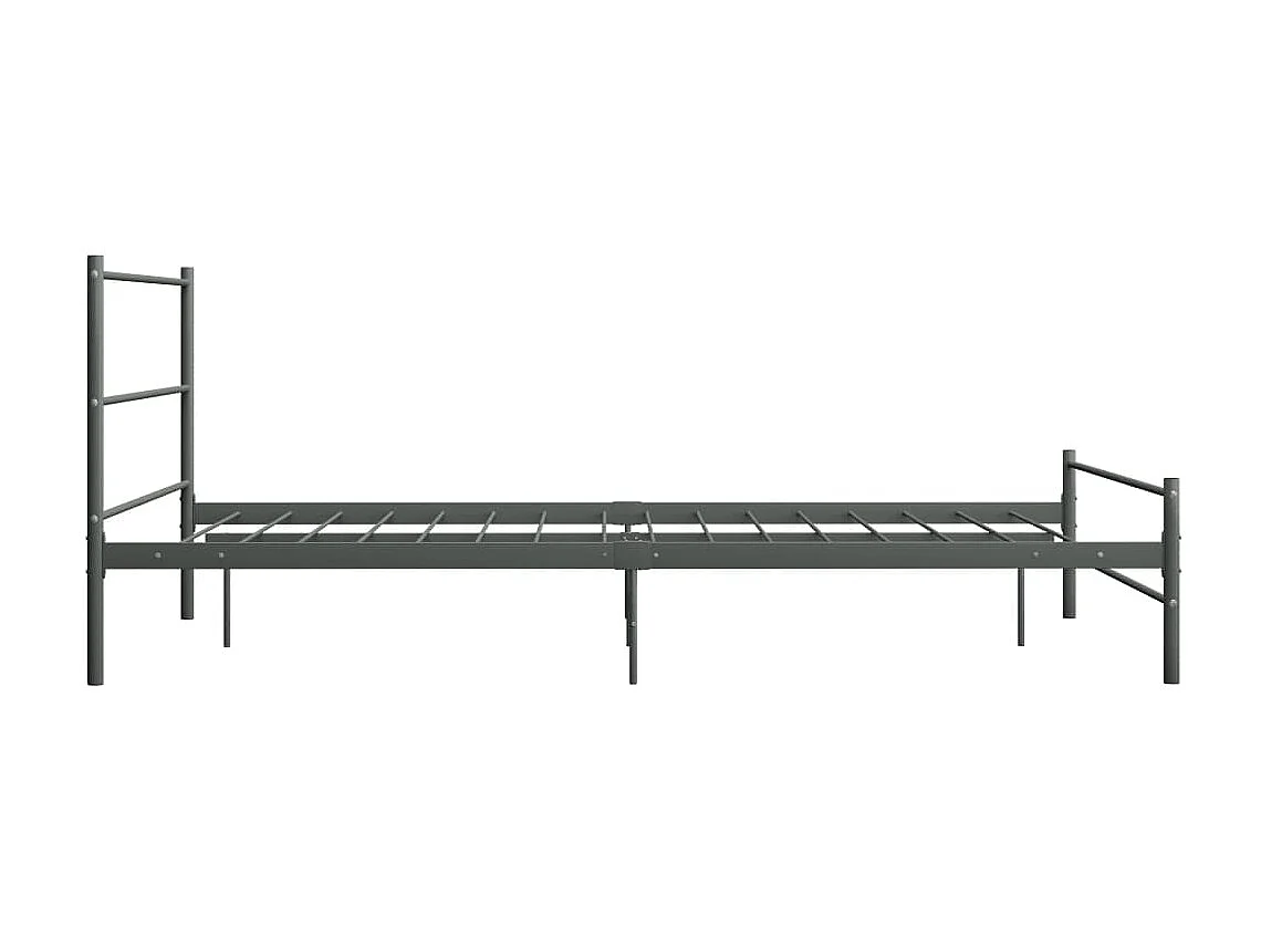 Lit-160x200 cm Gris Métal EGGB51806